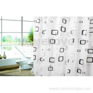 Custom Printed waterproof Plastic Shower Curtain / hotel ex